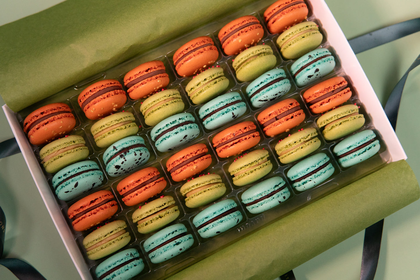 Box Macarons Green