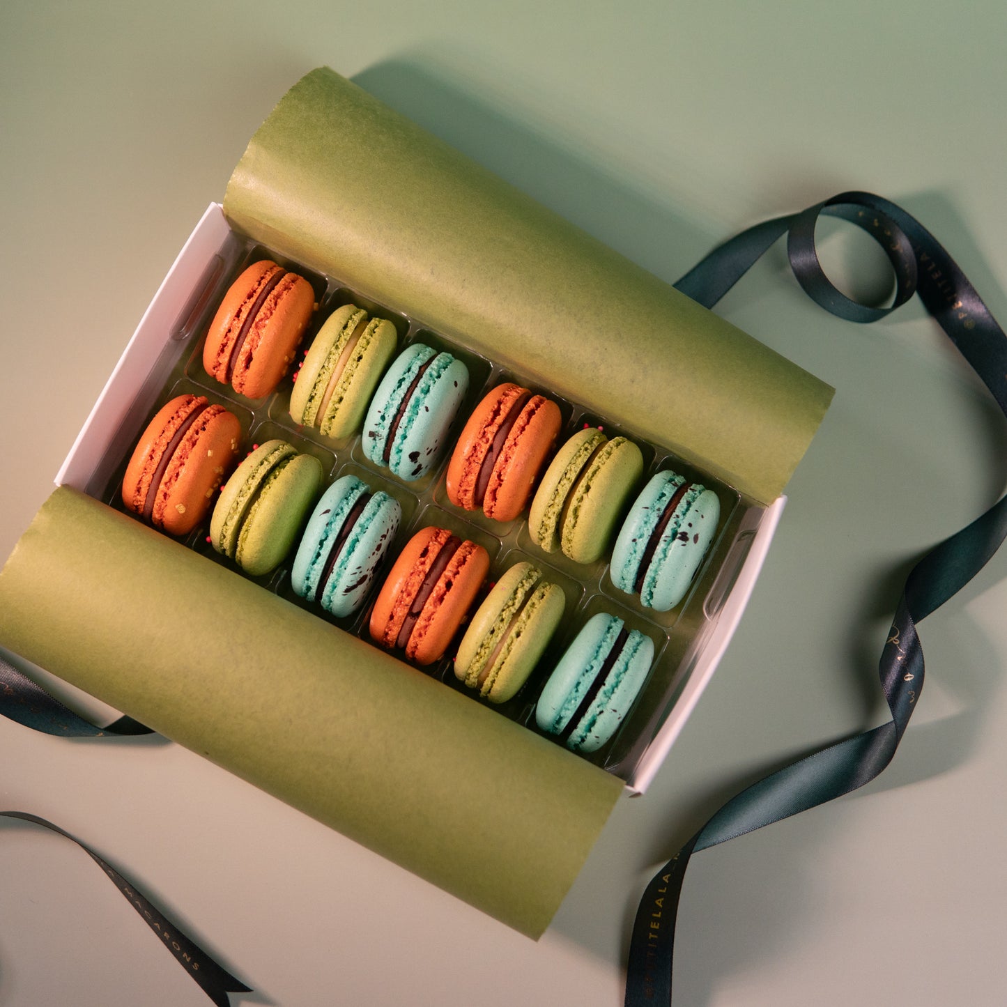 Box Macarons Green