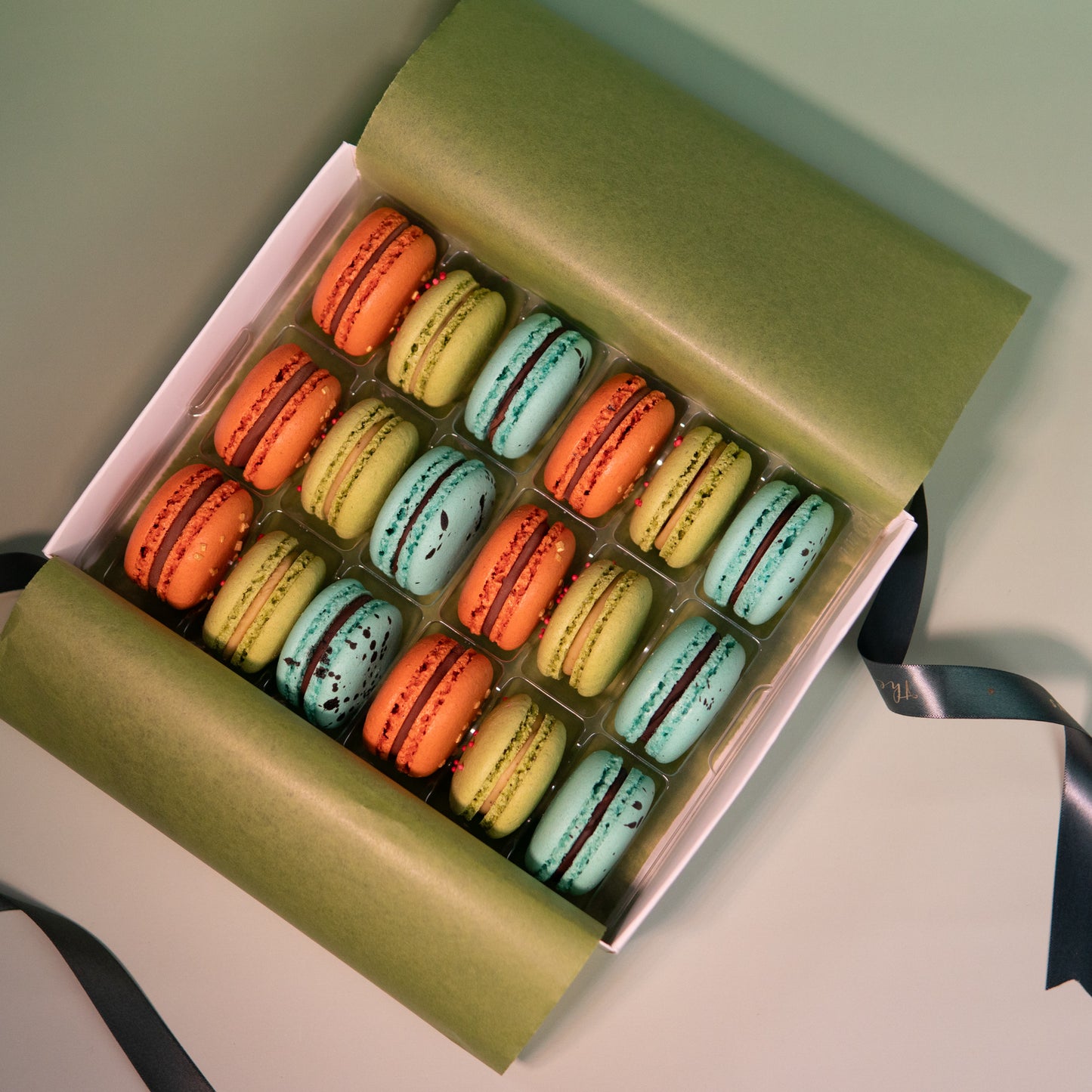 Box Macarons Green