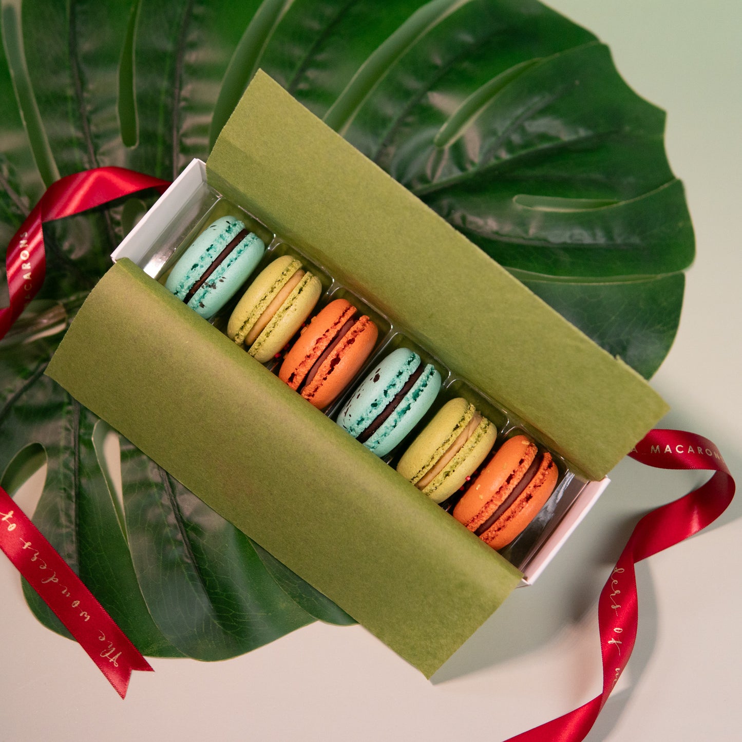 Box Macarons Green