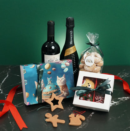 Macarons Christmas Gift Box - Coș Cadou Crăciun